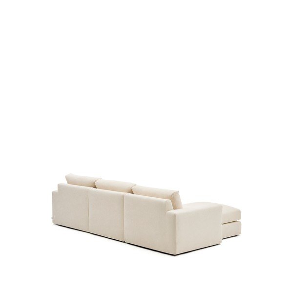 Bézs zsenília sarokkanapé (bal oldali-heverő résszel) Alea – Kave Home-image-4