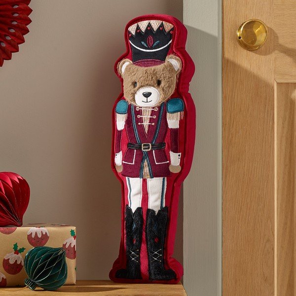 Díszpárna karácsonyi mintával 20x30 cm Christmas Nutcracker Bear – Catherine Lansfield-image-1