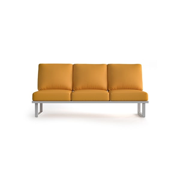 Angie sárga háromszemélyes kerti kanapé, világos lábakkal - Marie Claire Home
