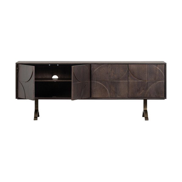 Sötétbarna mangófa TV-állvány 180x70x40 cm Draw – WOOOD-image-2