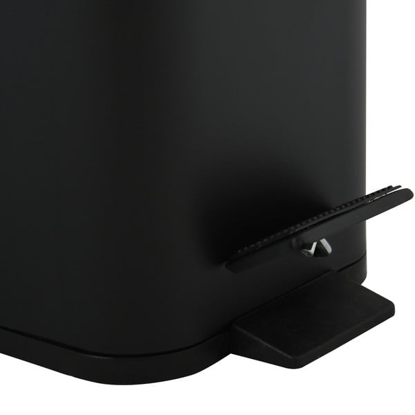 Matt fekete acél pedálos szemetes 5 l   Erik – Spirella-image-4