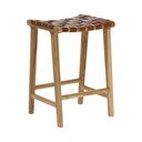 Natúr színű bőrutánzat bárszék (ülésmagasság 67 cm) Calixta – Kave Home