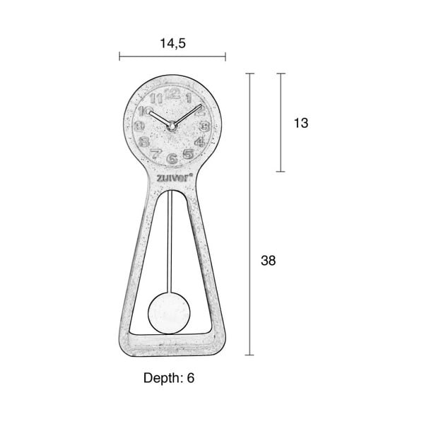 Pendulum szürke beton asztali óra - Zuiver-image-1
