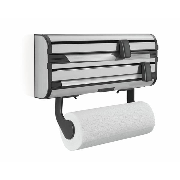 Ezüstszínű fali fém papírtörlő és fóliatartó Parat Royal – LEIFHEIT