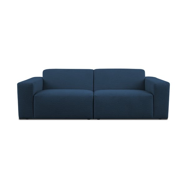 Sötétkék buklé kanapé 228 cm Roxy – Scandic