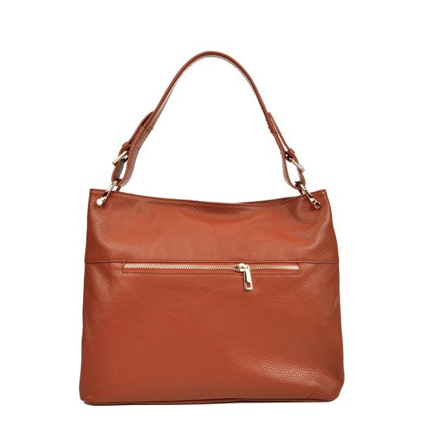 Sisma konyakbarna bőr kézitáska - Mangotti Bags-image-4