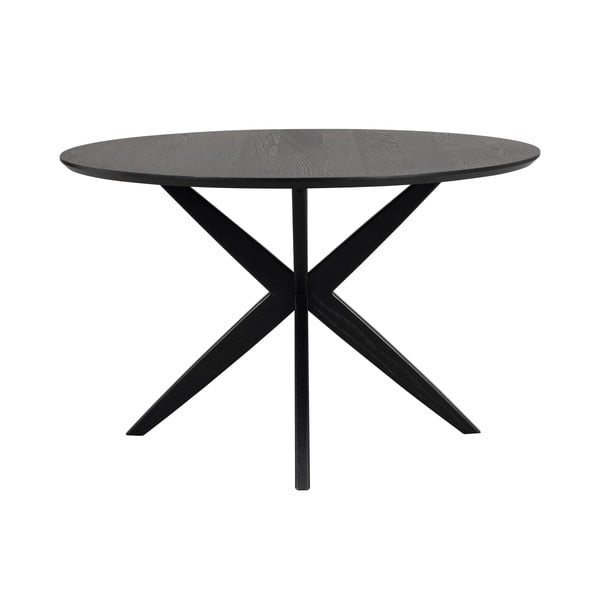 Kerek étkezőasztal tölgyfa dekoros asztallappal 120x120 cm Calverton - Rowico-image-4