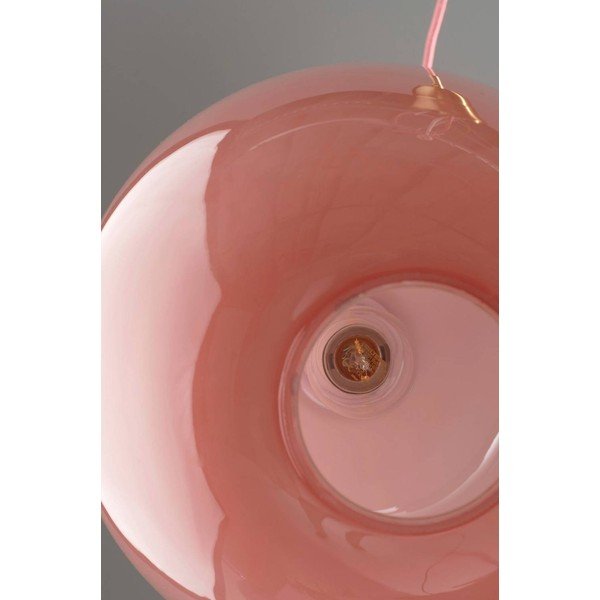Rózsaszín-sárgaréz színű üveg dimmelhető függőlámpa ø 35 cm Artut – Jotex-image-3