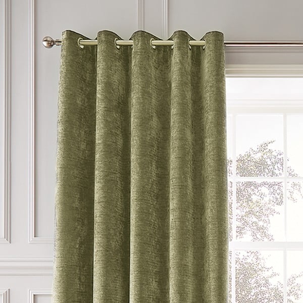Khaki zsenília termo függöny szett 2 db-os 117x183 cm Selene Luxury Chenille – Hyperion