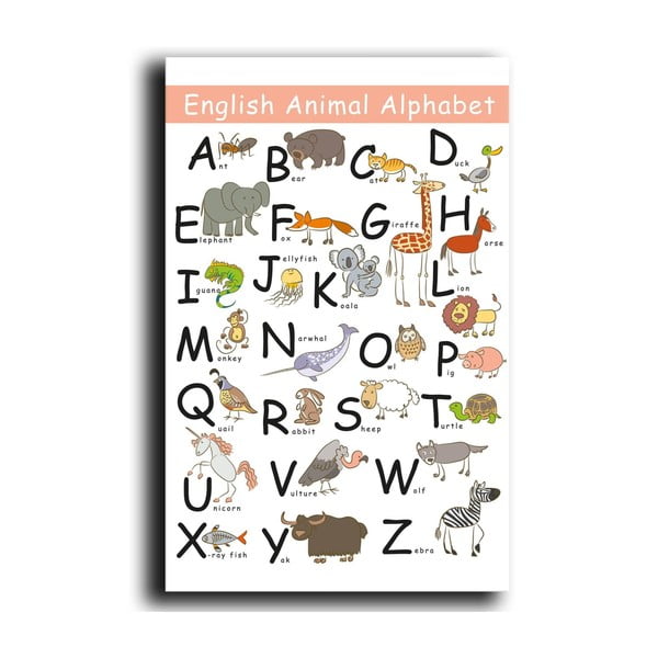 Gyerekszoba kép 45x70 cm Alphabet – Wallity