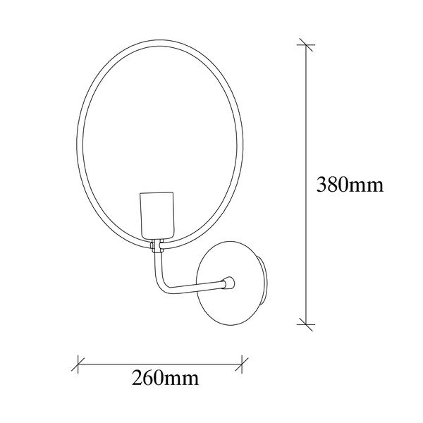 Fekete fali lámpa Circle – Opviq lights-image-4