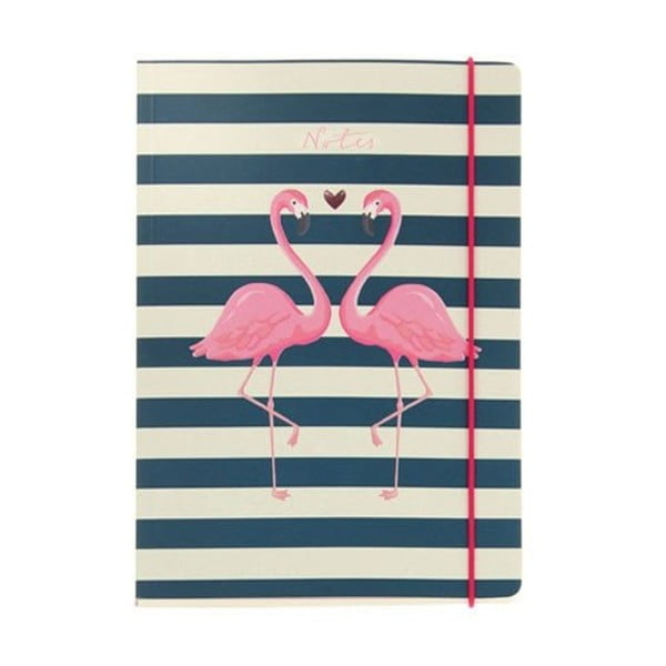 Flamingo Stripes jegyzetfüzet, A5 - GO Stationery