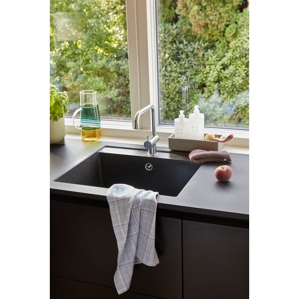 Stripe 2 db-os kék pamut konyharuha szett, 50 x 70 cm - Hübsch-image-2