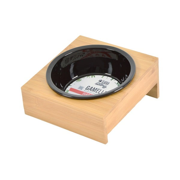 Bambusz tálka állvánnyal kutyáknak ø 16 cm – Love Story-image-2