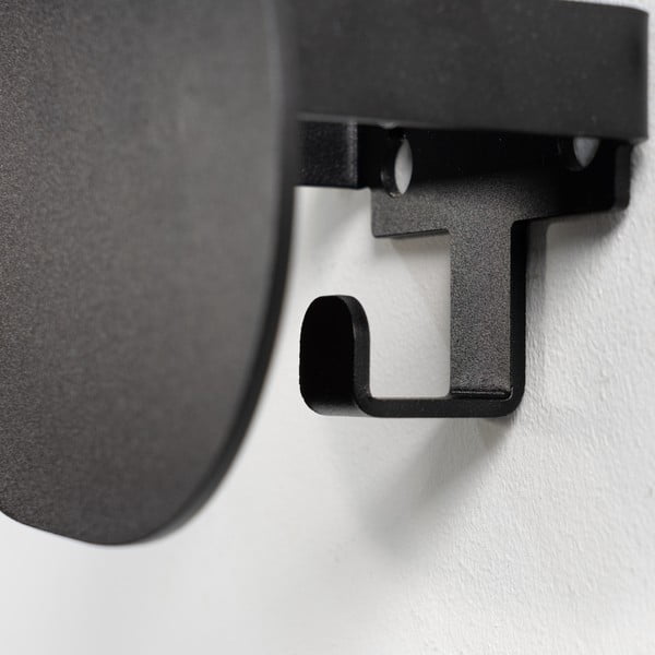 Fekete fém fali fogas 15 cm Mani – Spinder Design-image-4