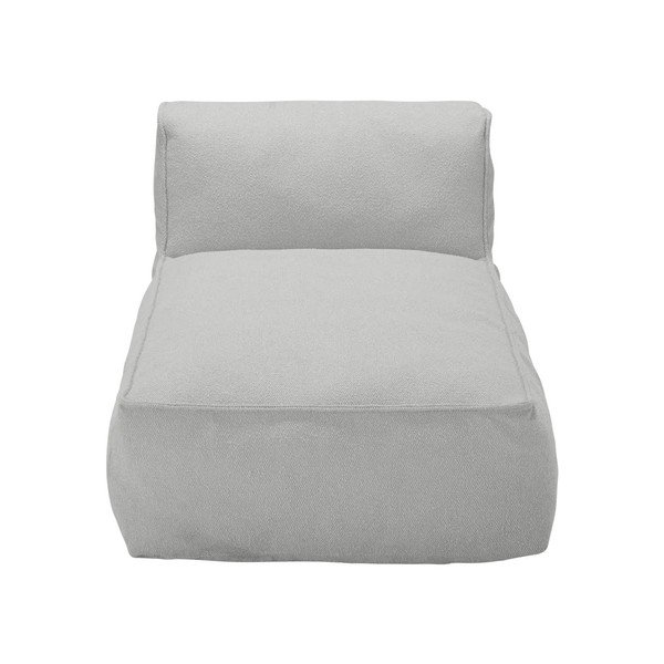 Világosszürke buklé kerti kanapé modul (heverő résszel) Grow – Blomus