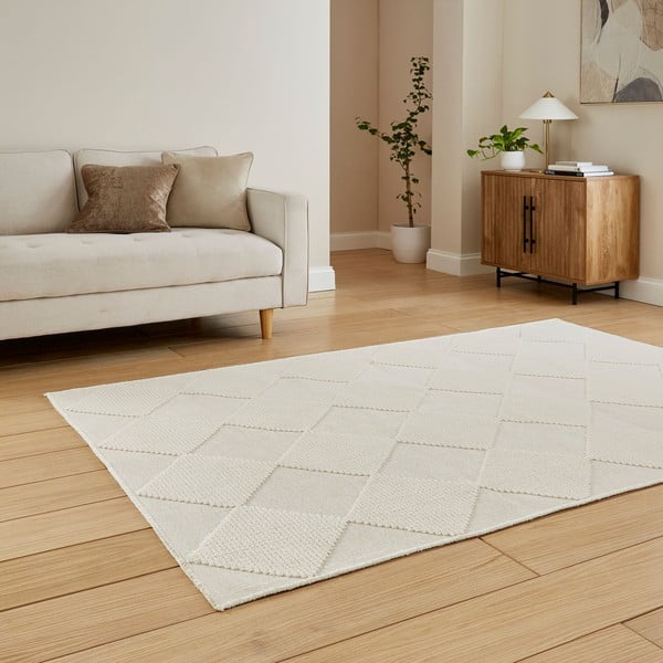 Krémszínű mosható szőnyeg 160x230 cm Lyna Cream – Think Rugs-image-2