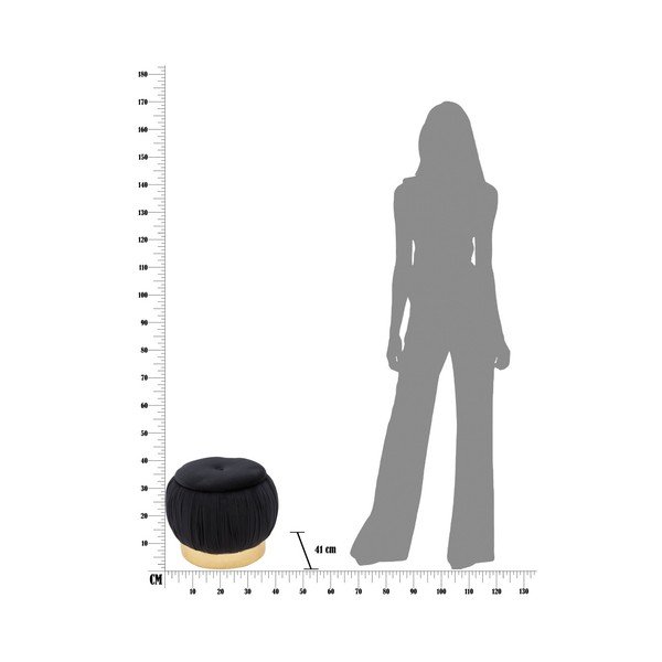 Paris fekete puff tárolóhellyel, ⌀ 41 cm - Mauro Ferretti-image-4