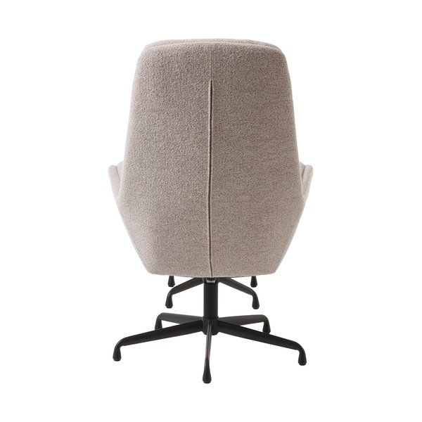 Világosszürke buklé relaxációs fotel lábtartóval Sifton – Unique Furniture-image-3