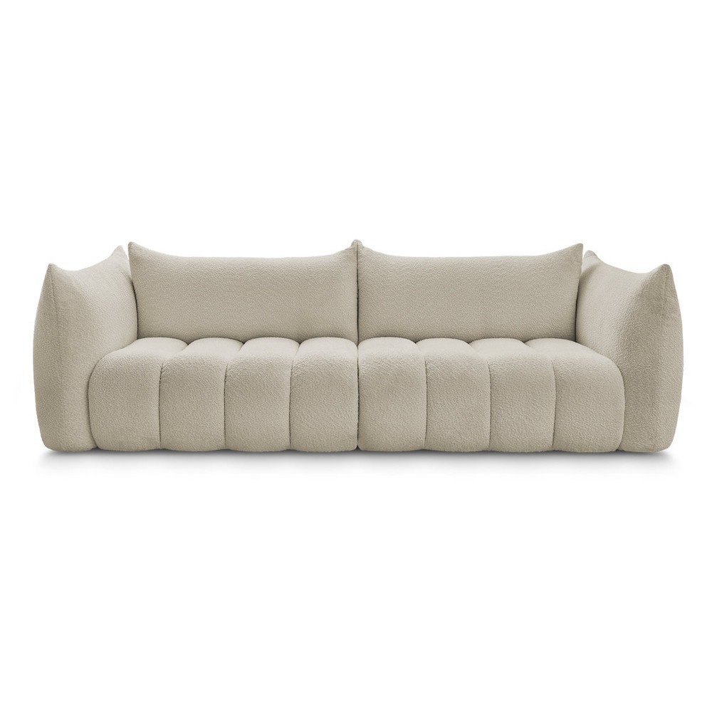 Bézs buklé kanapé 286 cm Azra – Bobochic Paris