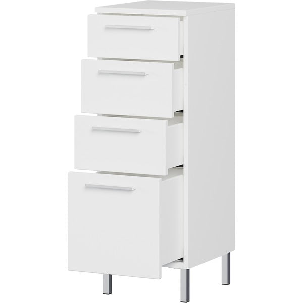 Fehér alacsony fürdőszoba szekrény 30x86 cm Arvada – Germania-image-2