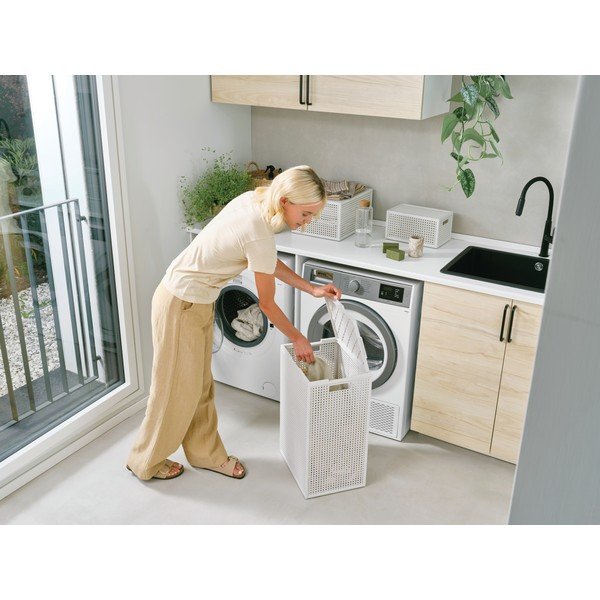 Krémszínű újrahasznosított műanyag szennyeskosár 60 l Kaya – Curver-image-1