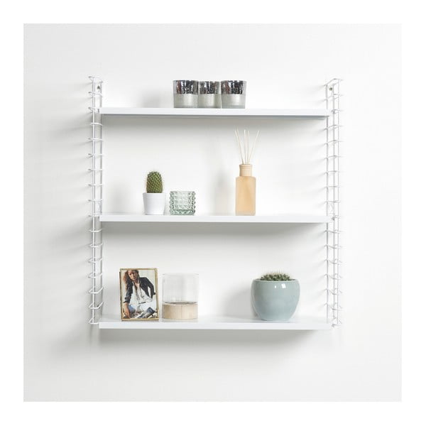 Libro háromszintes fehér polc, hossz 70 cm - Metaltex-image-1