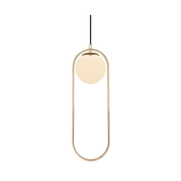 Aranyszínű függőlámpa üveg búrával ø 20 cm Arch – Squid Lighting-image-2