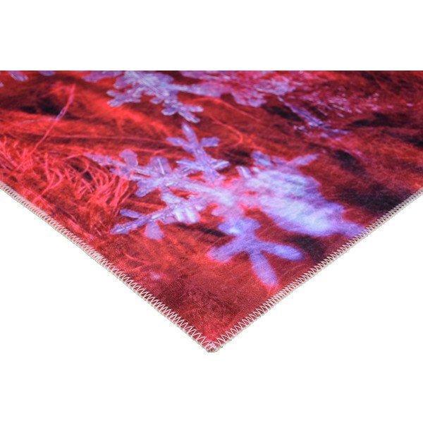Christmas Period Red icy Snowflake szőnyeg, 50 x 80 cm - Vitaus-image-2