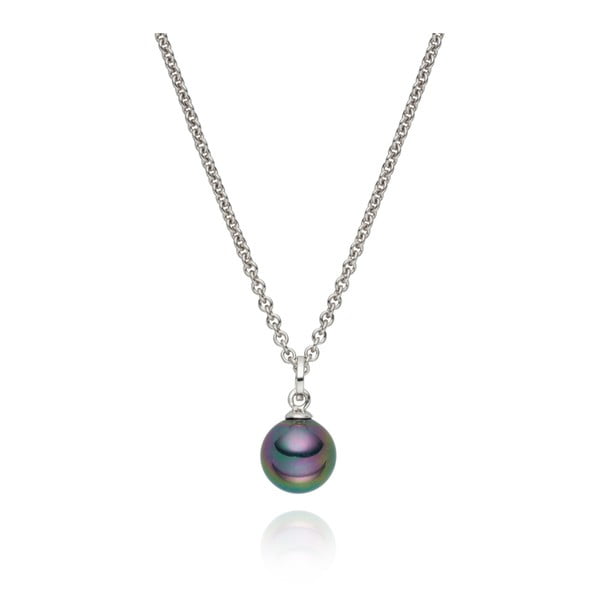Nova Pearls Kirké antracit nyaklánc gyöngy medállal - Pearls of London