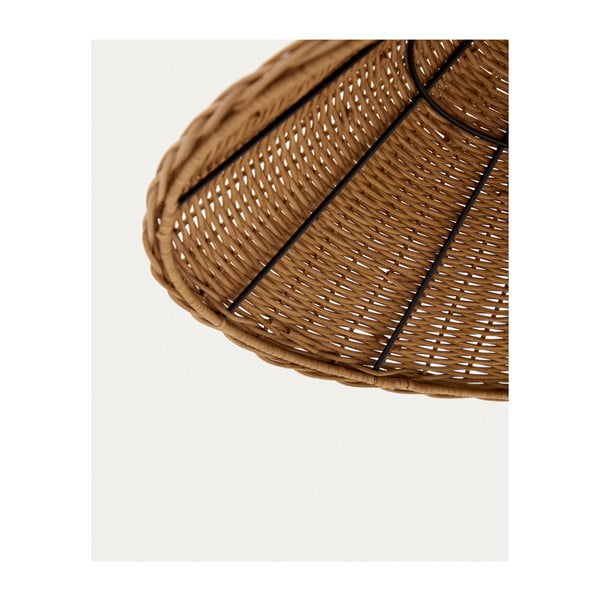 Fekete-natúr színű állólámpa rattan búrával (magasság 154 cm) Urania – Kave Home-image-4