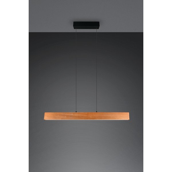 Natúr színű LED függőlámpa fa búrával Edgewood – Trio-image-2