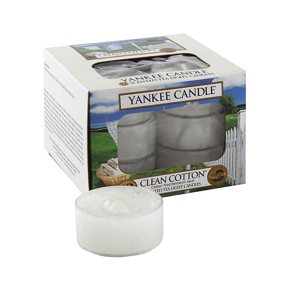 Tiszta pamut 12 db-os illatgyertya szett, egyenként 4-6 óra égési idő - Yankee Candle