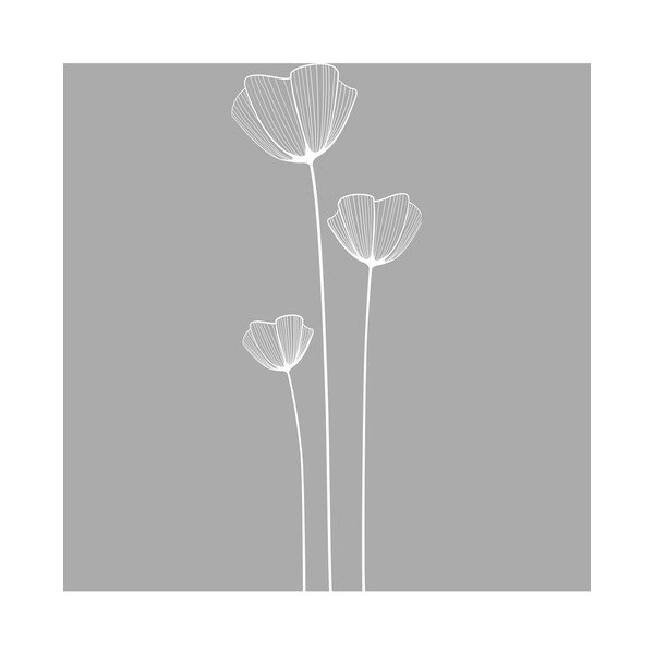 Poppy Flowers zuhanyajtó matrica, 185 x 55 cm - Ambiance-image-1