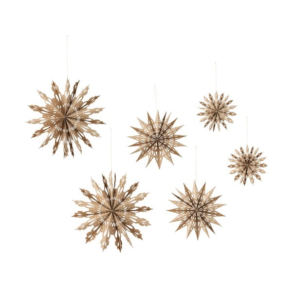 Papír karácsonyi függődísz készlet 6 db-os Star – Bloomingville