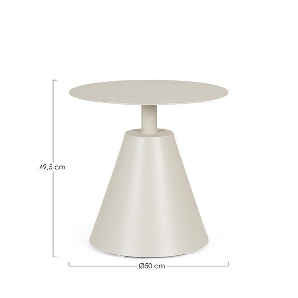 Alumínium kerek kerti kisasztal ø 50 cm Aloha – Bizzotto-image-3