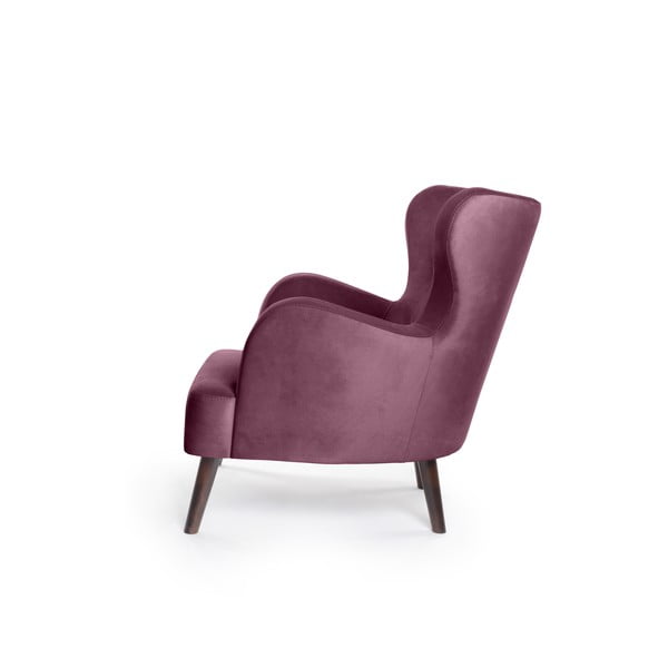 Lila bársony füles fotel Noemye – Bonami Selection-image-3