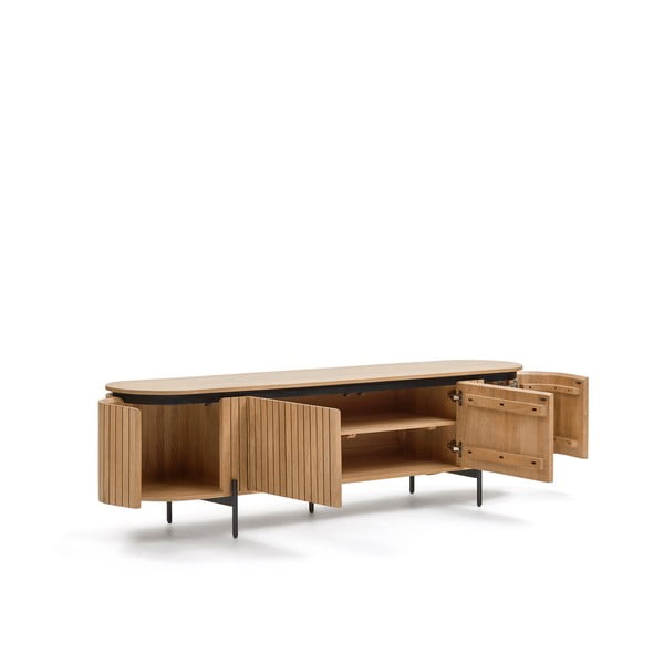 Természetes színű mangófa TV-állvány 200x55 cm Licia - Kave Home-image-4