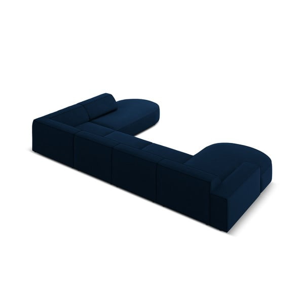 Kék bársony sarokkanapé (jobb oldali) Jodie - Micadoni Home-image-4