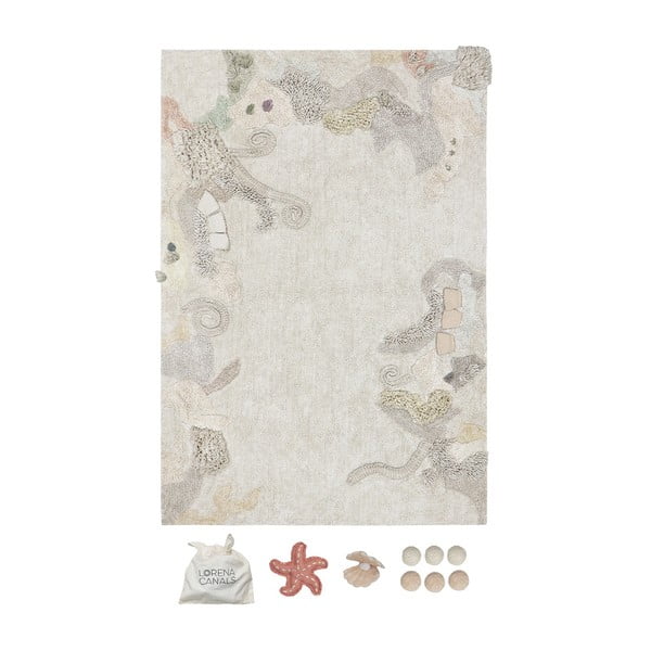Bézs pamut gyerek játszószőnyeg 140x200 cm Seabed – Lorena Canals-image-3
