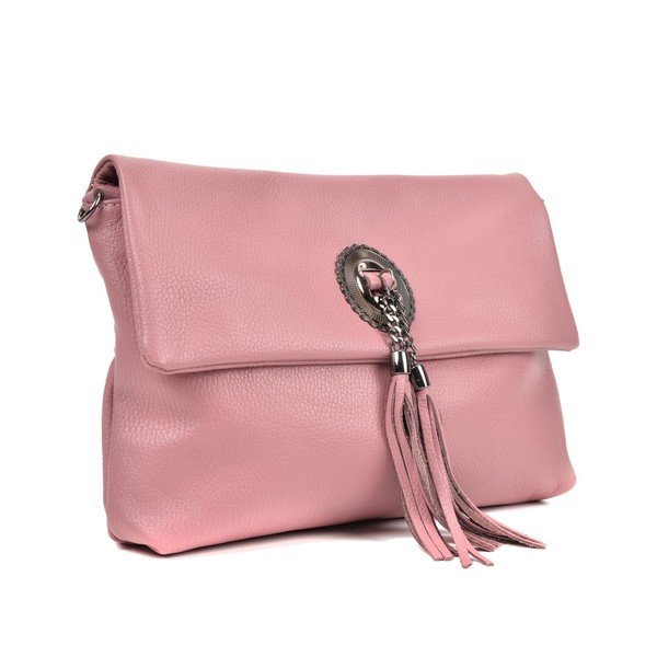 Elisa rózsaszín crossbody bőrtáska - Roberta M-image-1