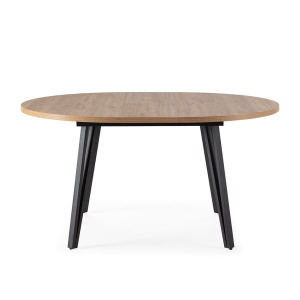 Natúr színű kerek bővíthető étkezőasztal ø 120 cm Cleo – Marckeric-image-3