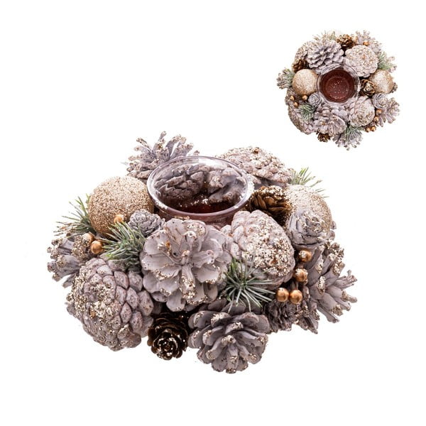 Műanyag-üveg gyertyatartó – Casa Selección-image-1