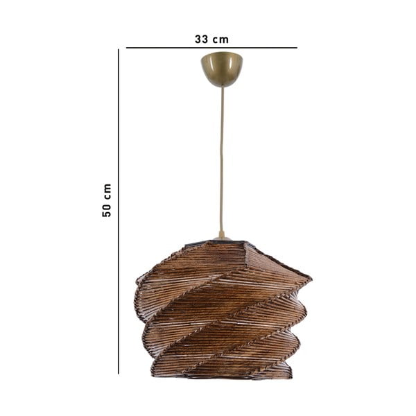 Világosbarna függőlámpa ø 32 cm Ruche – Opviq lights-image-4