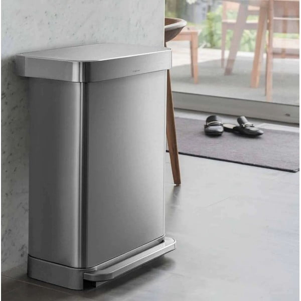 Rozsdamentes acél pedálos szemetes 45 l - simplehuman-image-1
