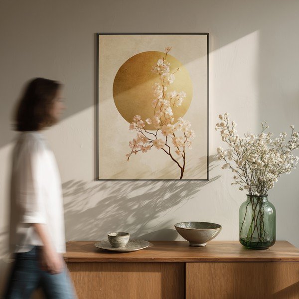 Nyomtatott keretezett kép 60x80 cm Cherry Blossoms – Styler-image-1