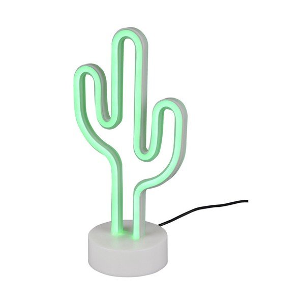 Fehér LED asztali lámpa (magasság 29 cm) Cactus – Reality