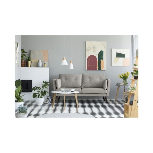 Elena világosszürke háromszemélyes kanapé - Mazzini Sofas-image-2