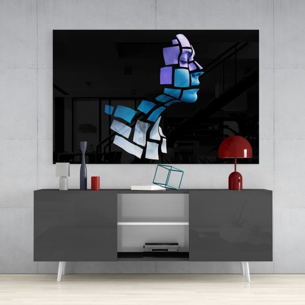 Fragmented in Blue üvegezett kép - Insigne-image-1