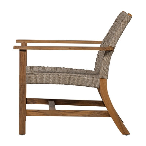 Bézs-natúr színű tömörfa kerti fotel Copper – Exotan-image-4